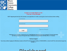 Tablet Screenshot of blackboard.wcccd.edu